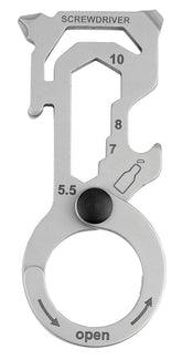 Hy-Ko KC616 Multi-Tool Ring, Stainless Steel Case